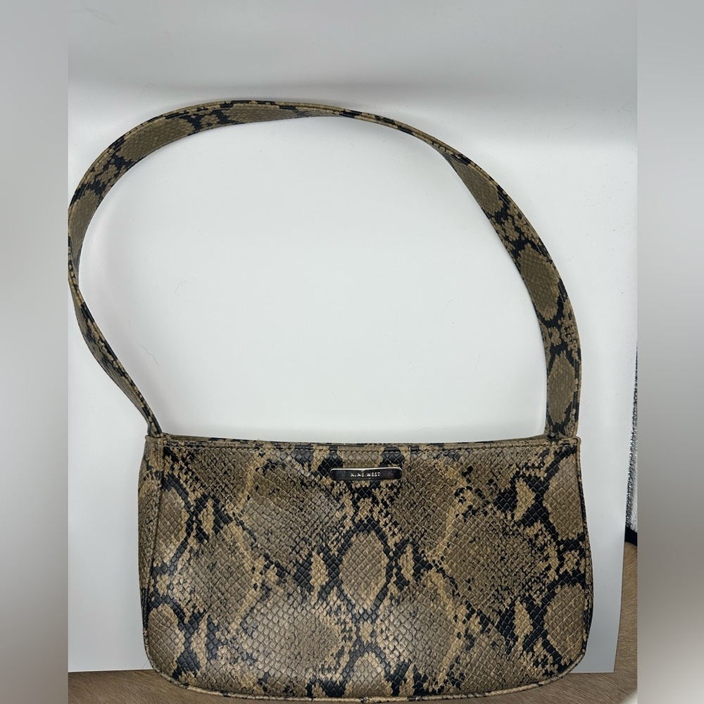 Vintage Y2K snakeskin underarm handbag purse Nine West